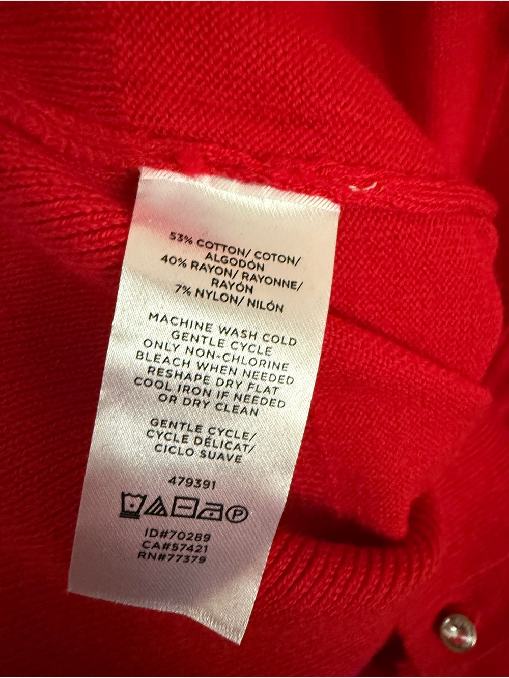 Ann Taylor Classic Button Cardigan - Red - Picture 6 of 8